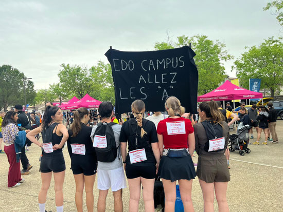 étudiantes mobilisées pour la course solidaire 
