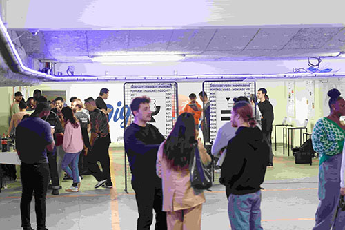 étudiants à la maker week
