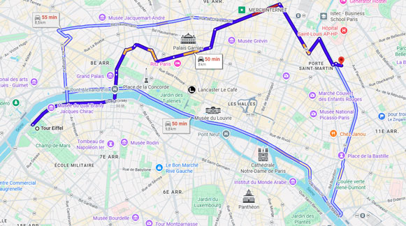 Exemple d'une utilisation d4IA avec google maps